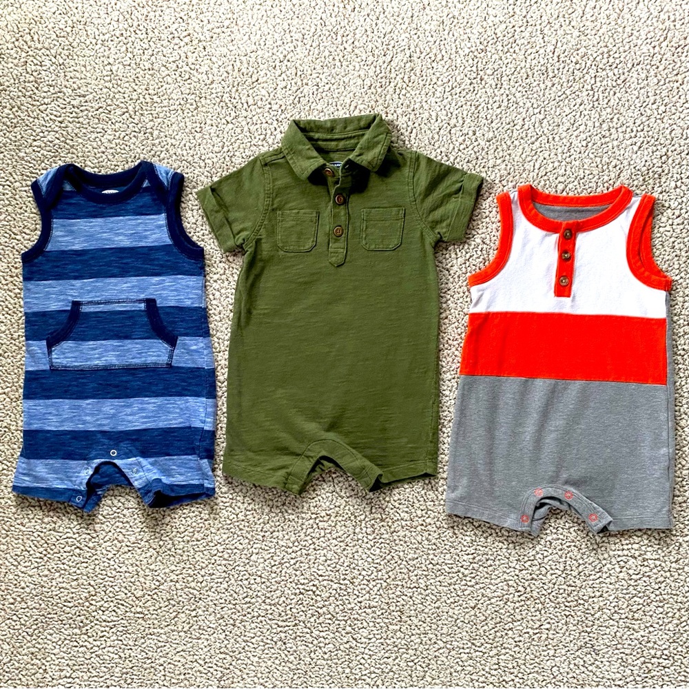 🐻 2/$25 • HP!! 🥳 3 Summertime Outfits • Baby Boy